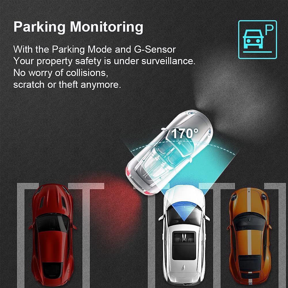 2019-2013 Mazda 3 Dash Cam (OBD), OEM Factory Look Front 4K+Rear 1080P Dash Cam, Loop Recording Parking Mode