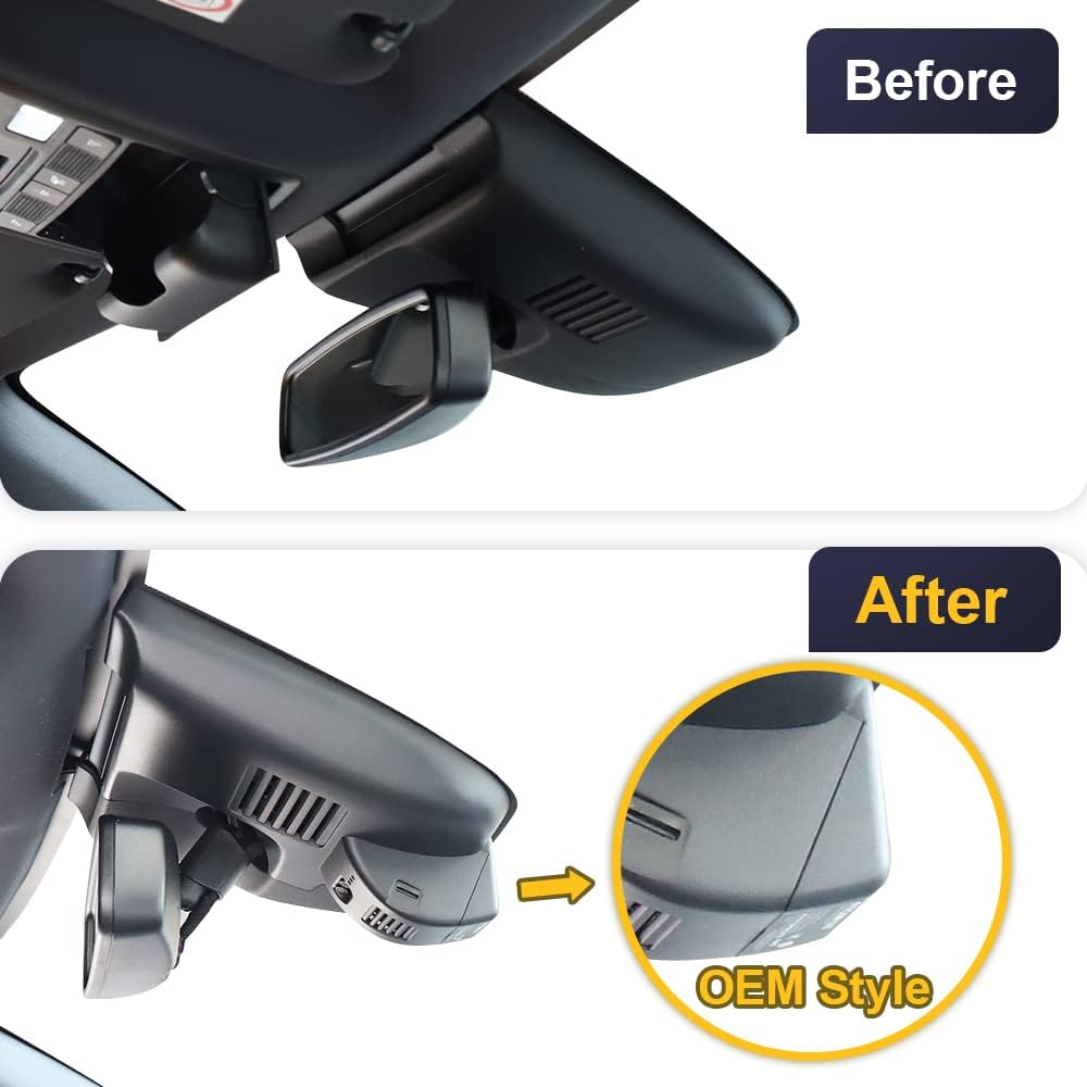 Integrated OEM Look Dash Cam Compatible with MAZDA Mazda6 (2018-2021) - Front 4K + Rear 1080P