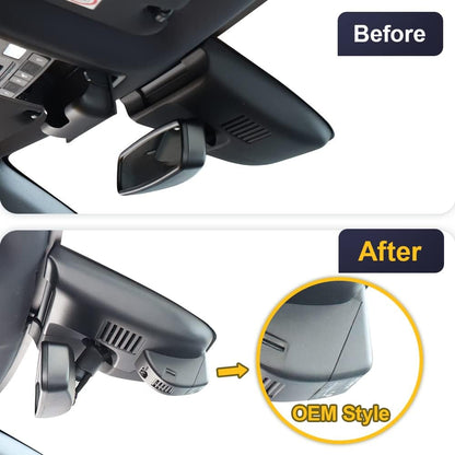 Integrated OEM Look Dash Cam Compatible with MAZDA Mazda6 (2018-2021) - Front 4K + Rear 1080P