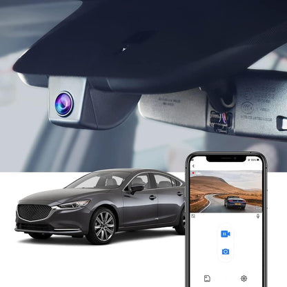 Integrated OEM Look Dash Cam Compatible with MAZDA Mazda6 (2018-2021) - Front 4K + Rear 1080P