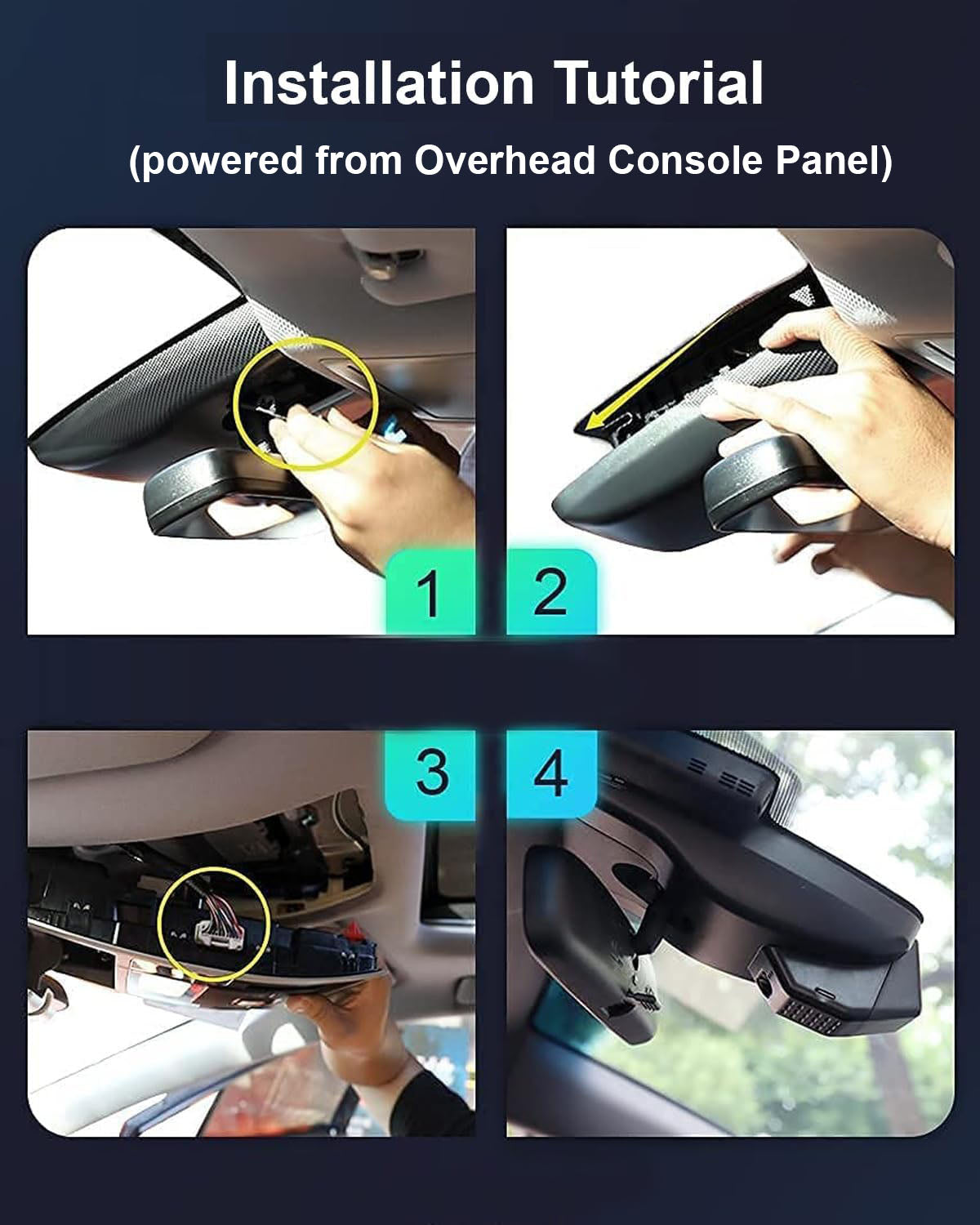 Integrated OEM Look Dash Cam Compatible with Lexus RX (2016-2022) - Front 4K + Rear 1080P