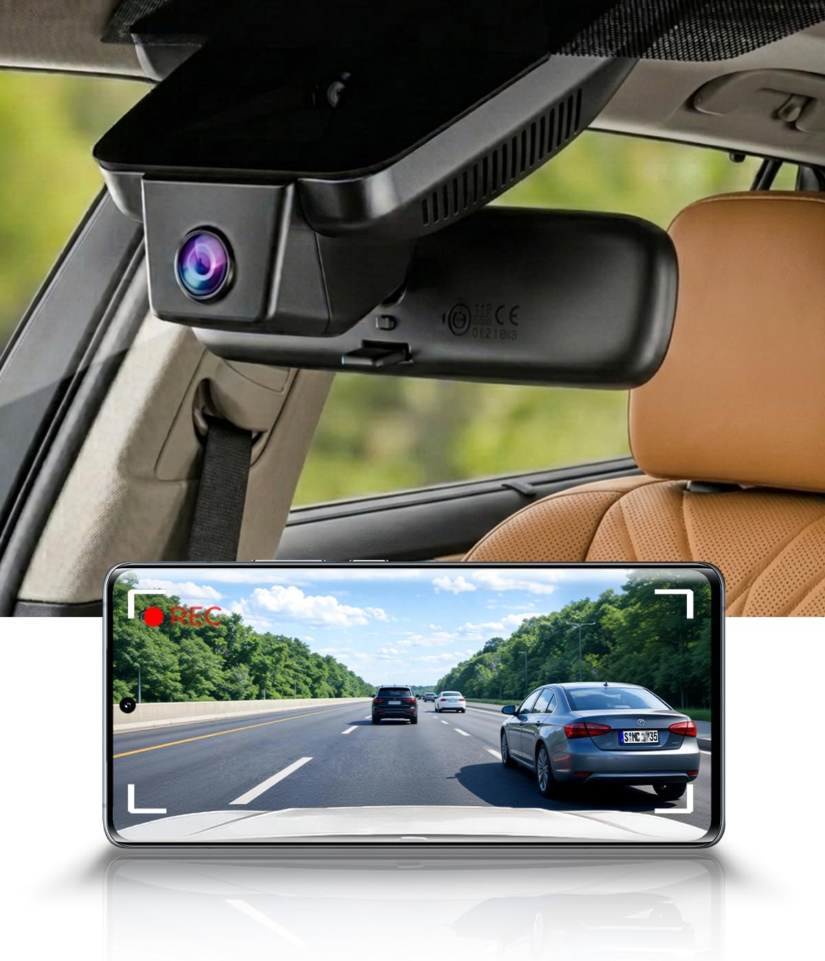 Integrated OEM Look Dash Cam Compatible with Lexus RX (2016-2022) - Front 4K + Rear 1080P