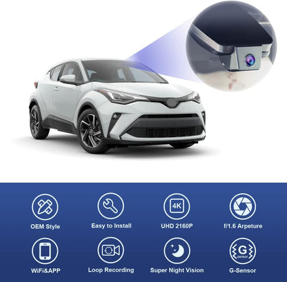 OEM Factory Look Dash Cam for Toyota C-HR (2021-2023) - Front 4K + Rear 1080P