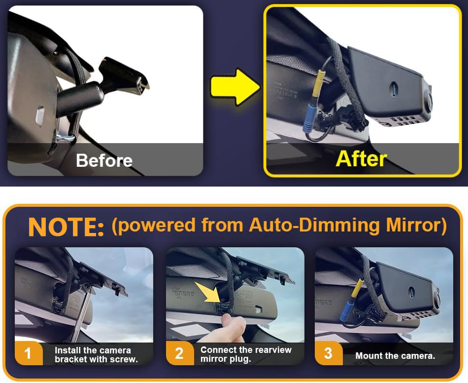 Ford Edge Dash Cam (2011-2018), Factory Fit OEM Look, 2160P UHD Video, Built-in WiFi & APP