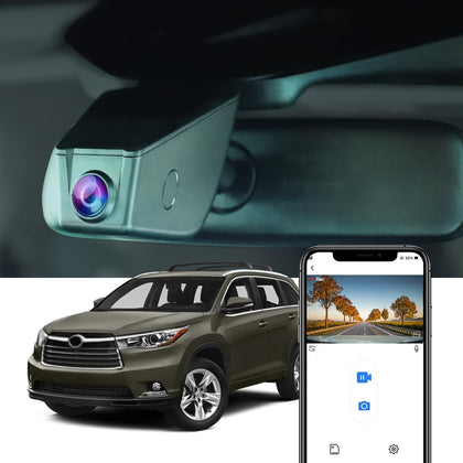 Toyota Highlander Dash Cam 2015 2016 (7 Pin), Factory Fit OEM Look, UHD 2160P Video, WiFi & APP, Loop Recording