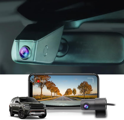 OEM Style Dash Cam Compatible with Ford Expedition (2018-2024) - Front 4K + Rear 1080P