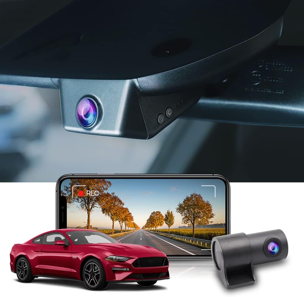 OEM Style Dash Cam Compatible with Ford Mustang (2015-2021) - Front 4K + Rear 1080P