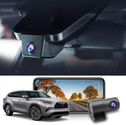OEM Factory Look Dash Cam for Toyota Highlander (2017-2019) - Front 4K + Rear 1080P