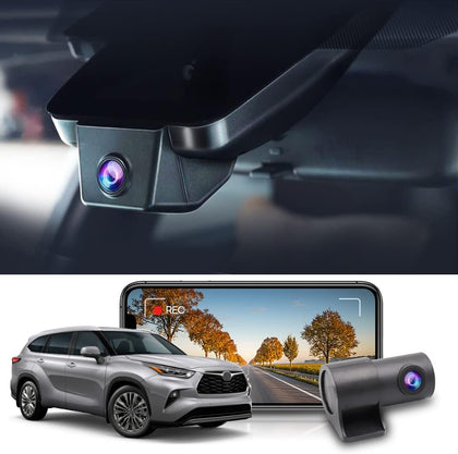 OEM Factory Look Dash Cam for Toyota Highlander (2017-2019) - Front 4K + Rear 1080P