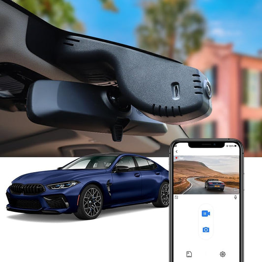 BMW 8 Series Dash Cam (2019-2024), OEM Factory Look, UHD 2160P Video, WiFi & APP, Easy to Install