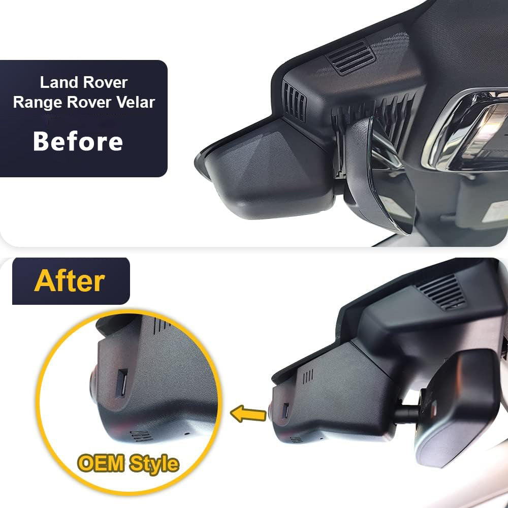 Land Rover Range Rover Velar Dash Cam (2021-2026), Factory OEM Look, 2160P UHD Video, WiFi Connect & APP
