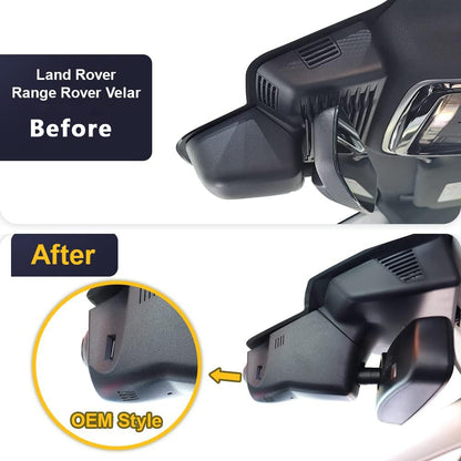 Land Rover Range Rover Velar Dash Cam (2021-2026), Factory OEM Look, 2160P UHD Video, WiFi Connect & APP