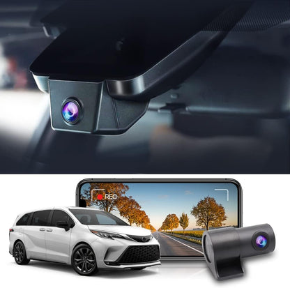 Toyota Sienna Dash Cam (2021-2026), Factory Fit OEM Style, UHD 2160P Video, Built-in WiFi & APP, G-Sensor