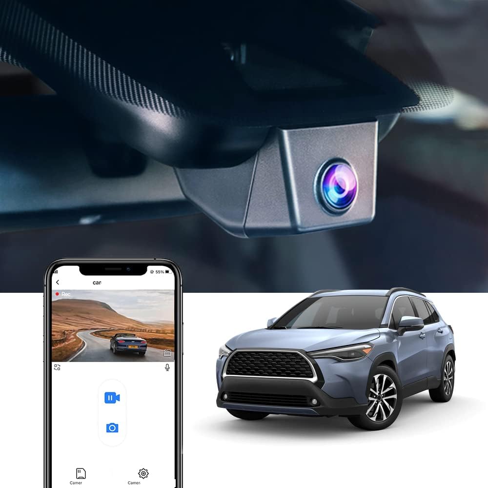 OEM Factory Look Dash Cam for Toyota Corolla Cross 2022 - Front 4K + Rear 1080P