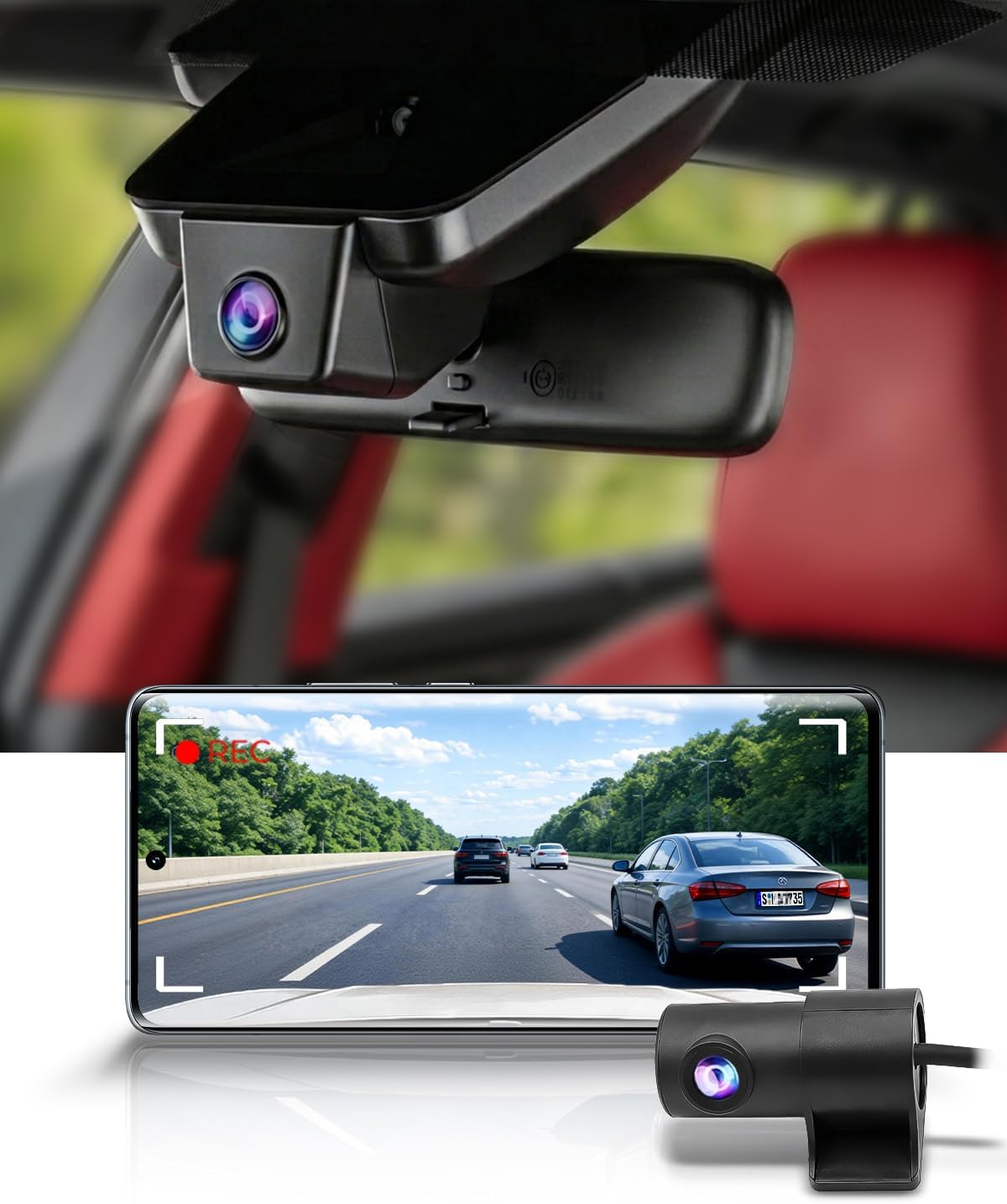 Integrated OEM Look Dash Cam Compatible with Lexus NX (2022-2026) - Front 4K + Rear 1080P