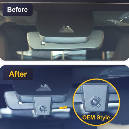 Integrated OEM Look Dash Cam Compatible with Toyota RAV4 2022-2025 (with Vent Hole) - Front 4K + Rear 1080P