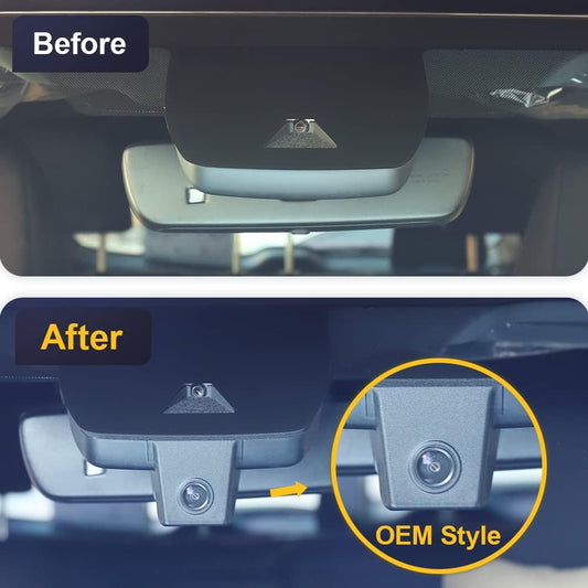 Integrated OEM Look Dash Cam Compatible with Toyota RAV4 2022-2025 (with Vent Hole) - Front 4K + Rear 1080P