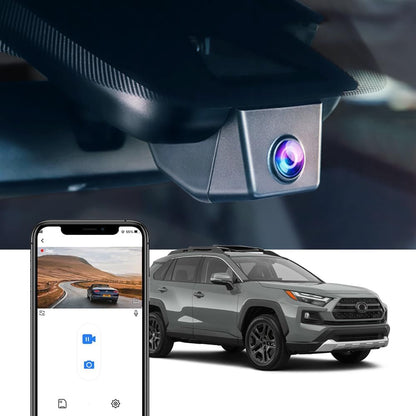 Integrated OEM Look Dash Cam Compatible with Toyota RAV4 2022-2025 (with Vent Hole) - Front 4K + Rear 1080P