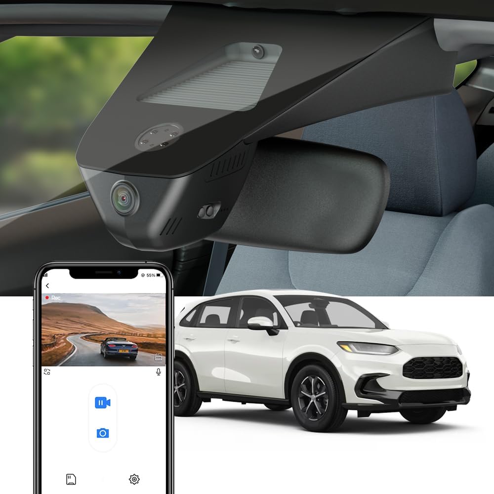 Integrated OEM Look Dash Cam Compatible with Honda HR-V (2023-2026) - Front 4K + Rear 1080P