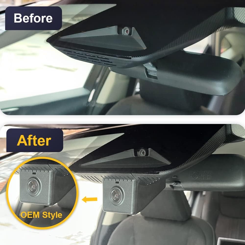 Toyota bZ4X Dash Cam (2023-2026), Factory Fit OEM Style, UHD 2160P Video, WiFi & APP, Easy to Install