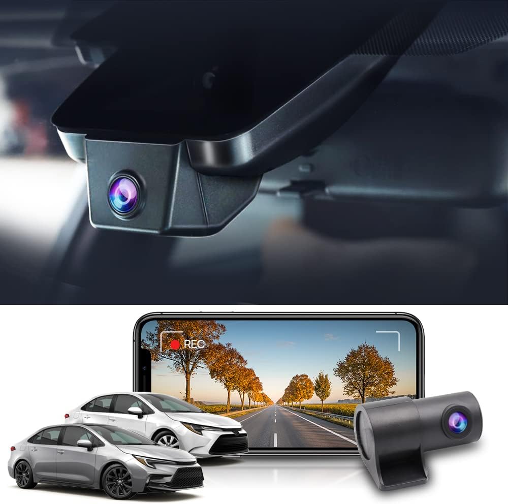 Toyota Corolla Dash Cam (2023-2026), Factory Fit OEM Style, UHD 2160P Video, WiFi & APP, Easy to Install