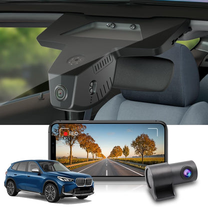 Integrated OEM Look Dash Cam Compatible with BMW X1 (2023-2026) - Front 4K + Rear 1080P