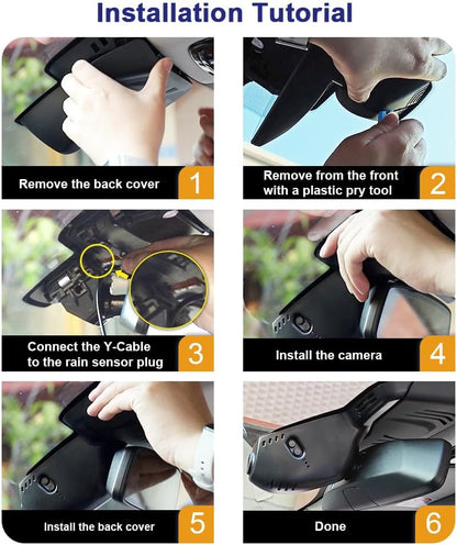 BMW X2 Dash Cam (2024-2026), Factory Fit OEM Style, UHD 2160P Video, WiFi & APP, Loop Recording