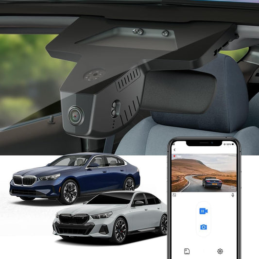 BMW 5 Series & i5 Dash Cam (2024-2026), OEM Factory Look, UHD 2160P Video, WiFi & APP, Loop Recording