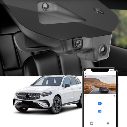 4K Dash Cam for Mercedes-Benz GLC-Class Coupe 2023-2026(Original 2 Cams), OEM Style Cam with 64GB Card/128GB Card