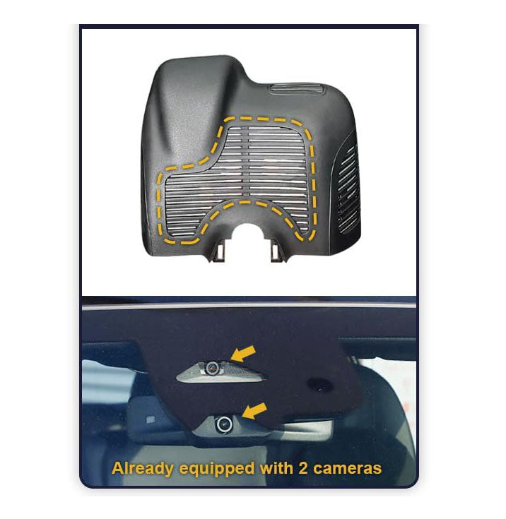 4K Dash Cam for Mercedes-Benz GLC-Class Coupe 2023-2026(Original 2 Cams), OEM Style Cam with 64GB Card/128GB Card