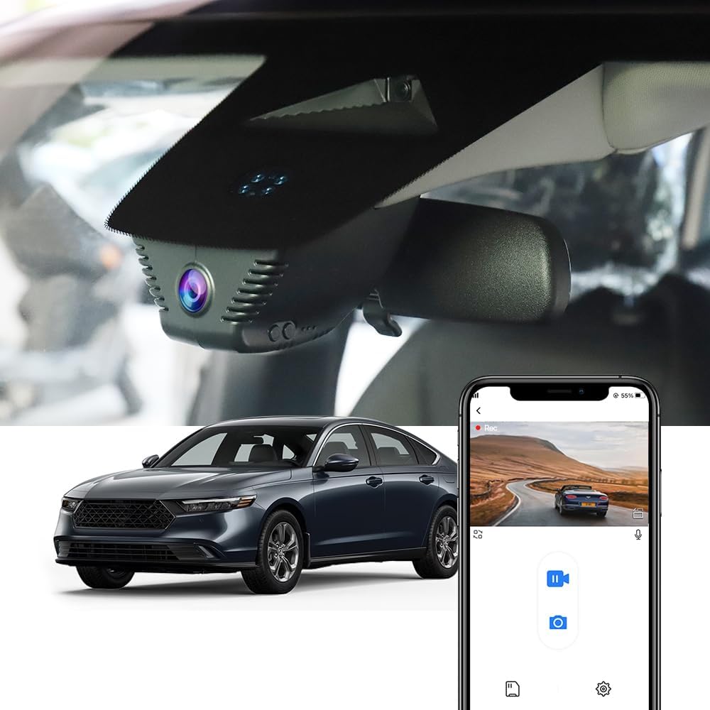 Integrated OEM Look Dash Cam Compatible with Honda Accord (2023-2026) - Front 4K + Rear 1080P