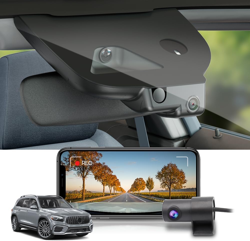 4K Dash Cam for Mercedes-Benz GLB-Class 2024-2026 & EQB, OEM Style Factory Fit, 2160P UHD Video, Easy to Use