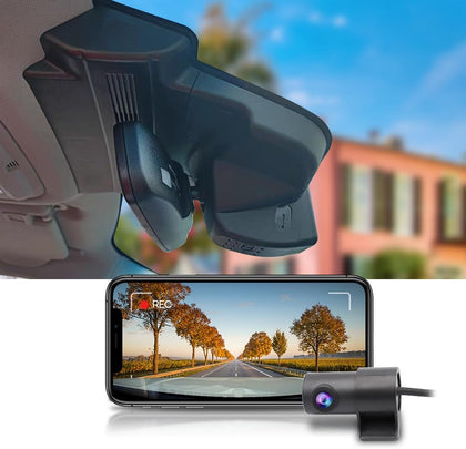 Factory Look Dash Cam Compatible with Lincoln Nautilus (2024-2026) - Front 4K + Rear 1080P