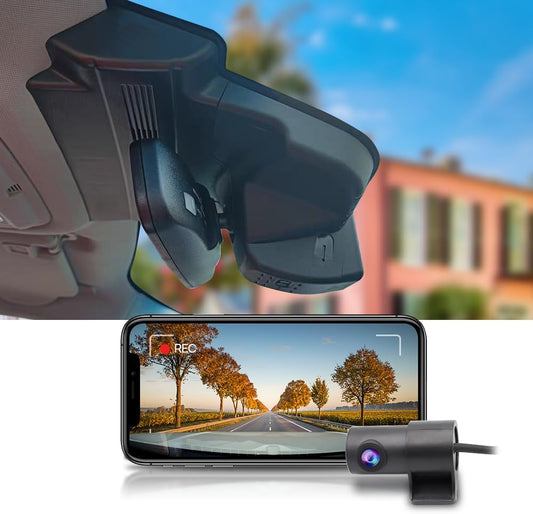 Factory Look Dash Cam Compatible with Lincoln Nautilus (2024-2026) - Front 4K + Rear 1080P