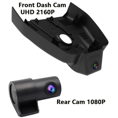 Integrated OEM Look Dash Cam Compatible with Cadillac XT4 (2024-2026) - Front 4K + Rear 1080P