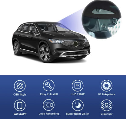 Mercedes-Benz EQE SUV Dash Cam (2023-2025), OEM Style 4K Dash Cam Front 2160P, Rear 1080P