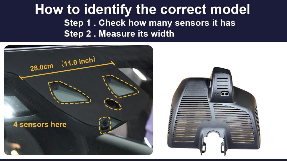 Mercedes-Benz C-Class Dash Cam (2022-2025),  OEM Style 4K Dash Cam Front 2160P, Rear 1080P