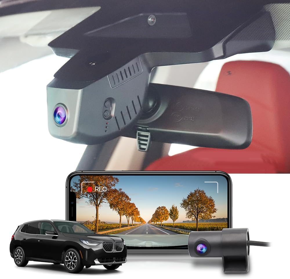 BMW X3 Dash Cam (2025-2026), Factory Fit OEM Style, UHD 2160P Video, WiFi & APP, G-Sensor