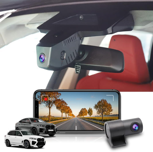 BMW X5 Dash Cam (2024-2026), OEM Look, Front 4K+Rear 1080P Dash Cam Adapts for BMW X5 X5 M Hybrid & X6 X6 M