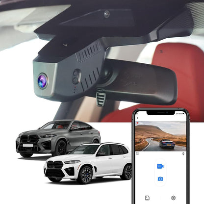 BMW X5 Dash Cam (2024-2026), OEM Look, Front 4K+Rear 1080P Dash Cam Adapts for BMW X5 X5 M Hybrid & X6 X6 M