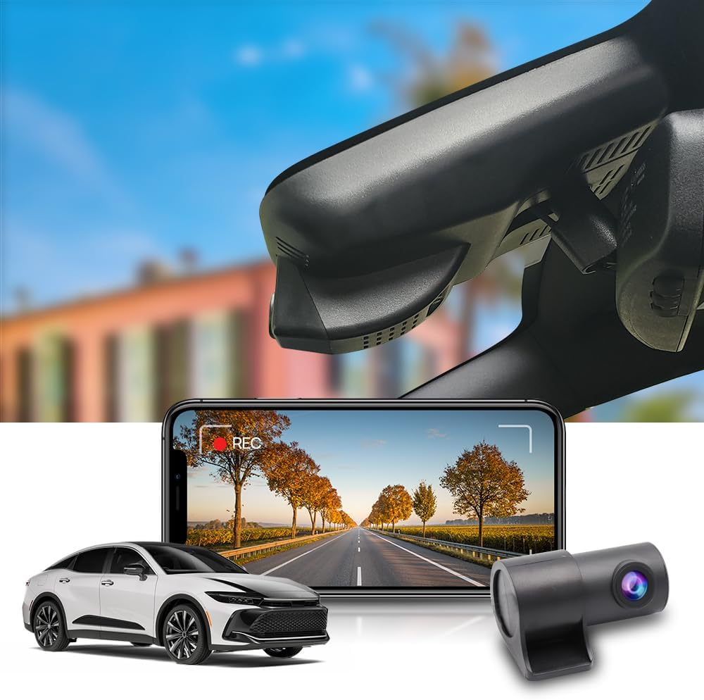 Toyota Crown Dash Cam (2023-2025), OEM Factory Look, UHD 2160P Video, Built-in WiFi & APP, Loop Recording