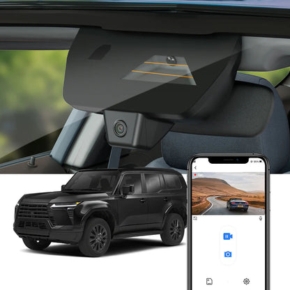 Lexus GX Dash Cam (2024-2026), OEM Factory Look Front 4K+Rear 1080P Dash Cam, 128GB Card