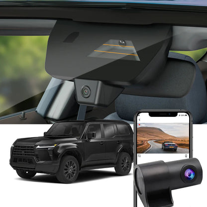 Lexus GX Dash Cam (2024-2026), OEM Factory Look Front 4K+Rear 1080P Dash Cam, 128GB Card