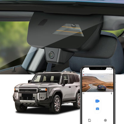 Integrated OEM Look Dash Cam Compatible with Toyota Land Cruiser (2024-2026) - Front 4K + Rear 1080P