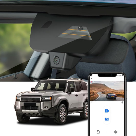 Toyota Land Cruiser Dash Cam (2024-2026), OEM Factory Look, UHD 2160P Video, Built-in WiFi & APP, G-Sensor