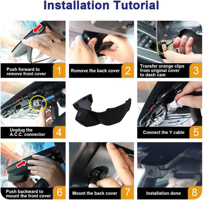 Integrated OEM Look Dash Cam Compatible with Toyota Land Cruiser (2024-2026) - Front 4K + Rear 1080P
