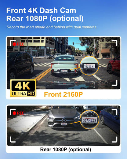 OEM Style Dash Cam Compatible with Ford Bronco (2021-2024) - Front 4K + Rear 1080P
