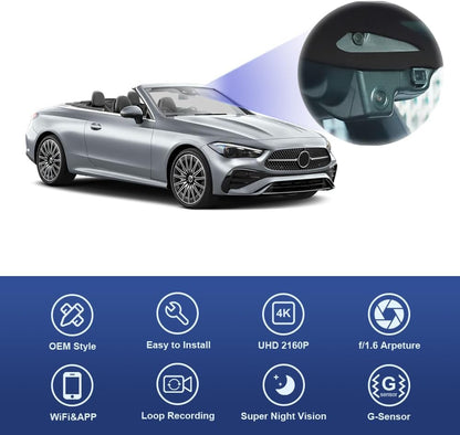 Mercedes-Benz CLE Cabriolet Dash Cam (2023-2026), Factory Fit OEM Look, 2160P UHD Video, Loop Recording
