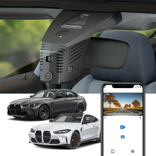 BMW M3 M4 Dash Cam (2025-2026), Custom Fit OEM Look, UHD 2160P Video, WiFi & APP Connect, Easy to Install