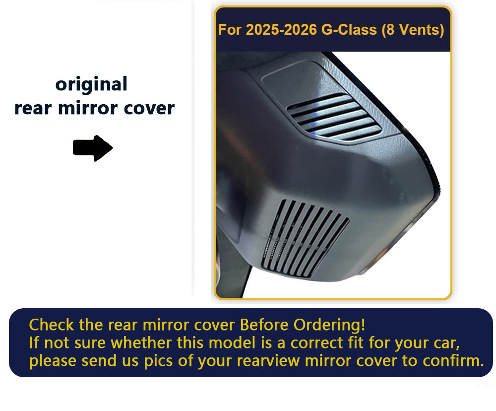 Factory Look Dash Cam Compatible with Mercedes-Benz G-Class (2025-2026) - Front 4K + Rear 1080P